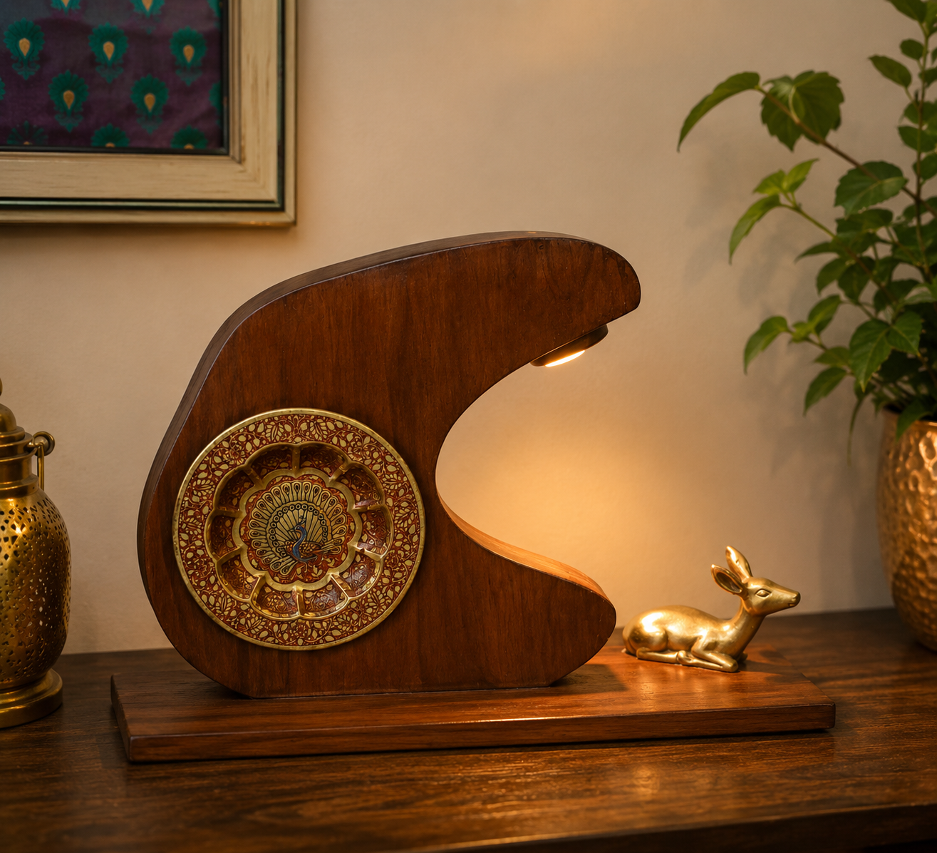 wooden table lamp