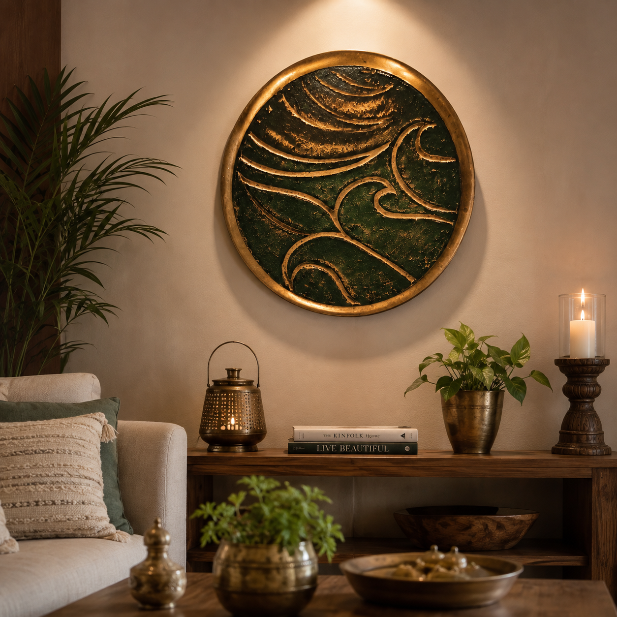 Beautiful Green platter - Image 3