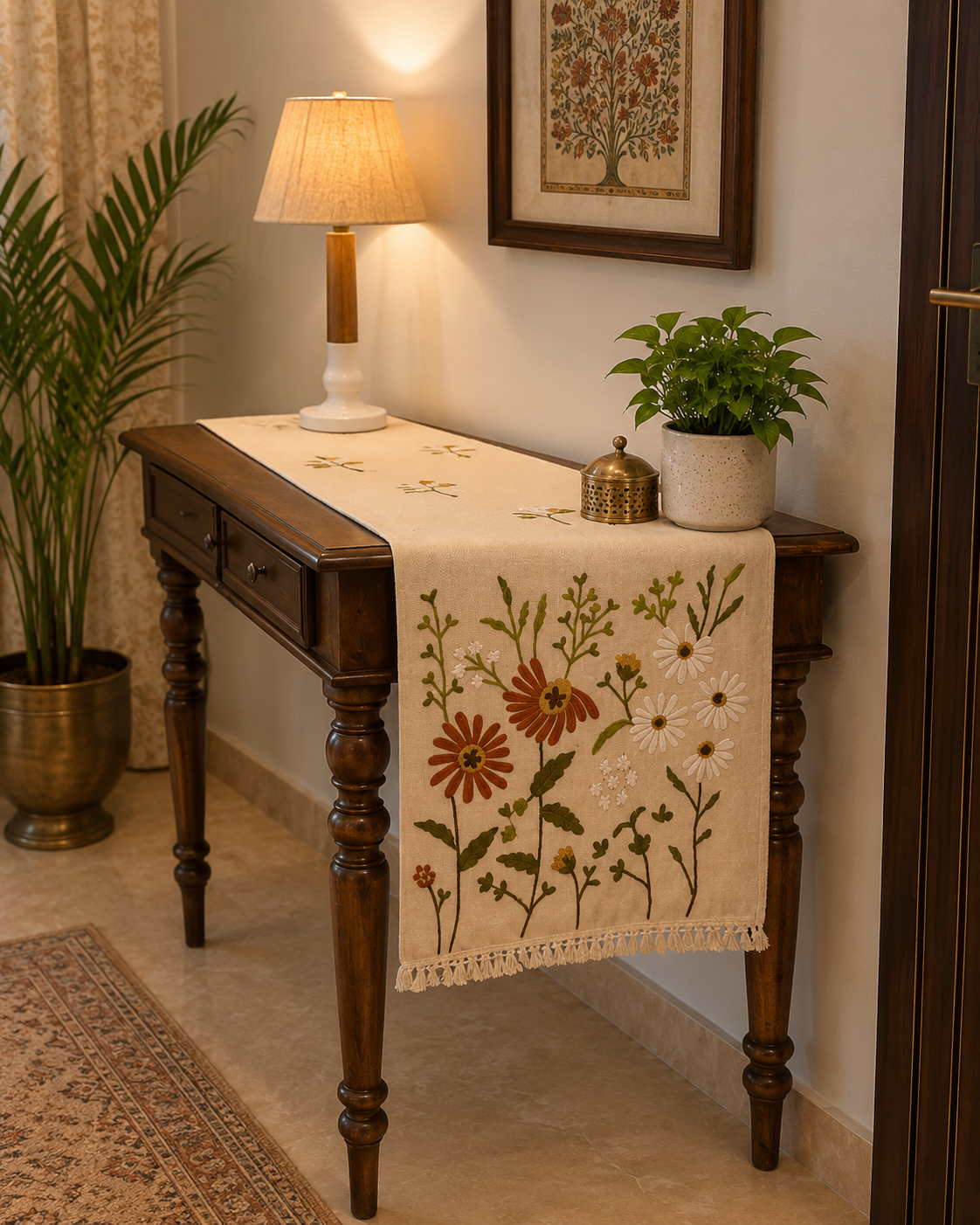 Embroidered Table Runner