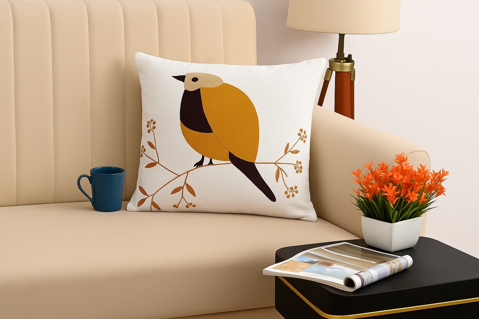 Bird Cushion Cover